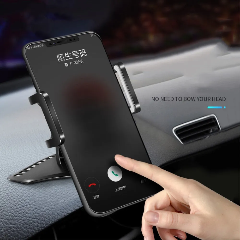 3 in 1 Car GPS Smartphone Holder: Dashboard / Visor Clamp   AC Grid Clip for Lava Iris 349 Sleek - Black