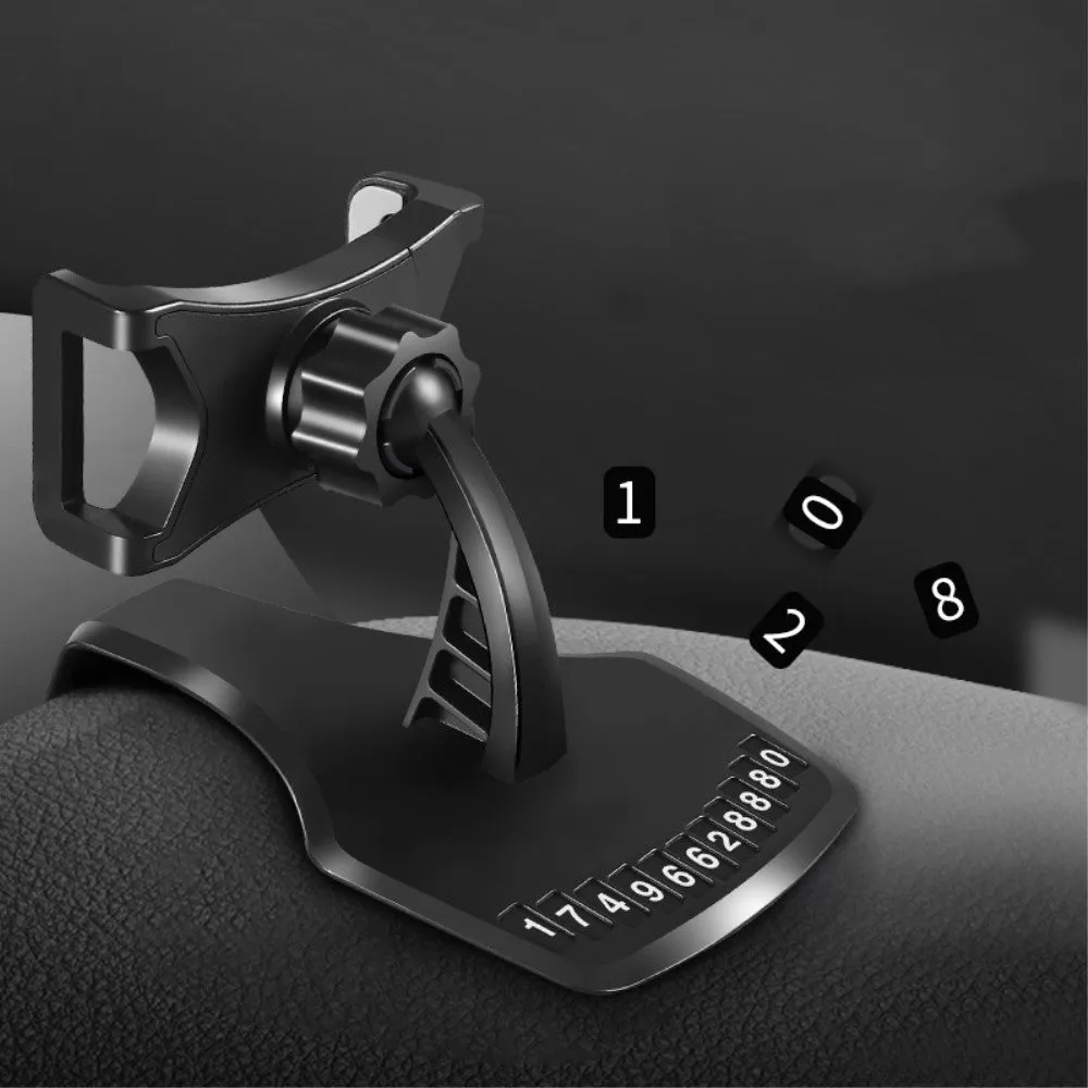 3 in 1 Car GPS Smartphone Holder: Dashboard / Visor Clamp   AC Grid Clip for Lava Iris 349 Sleek - Black