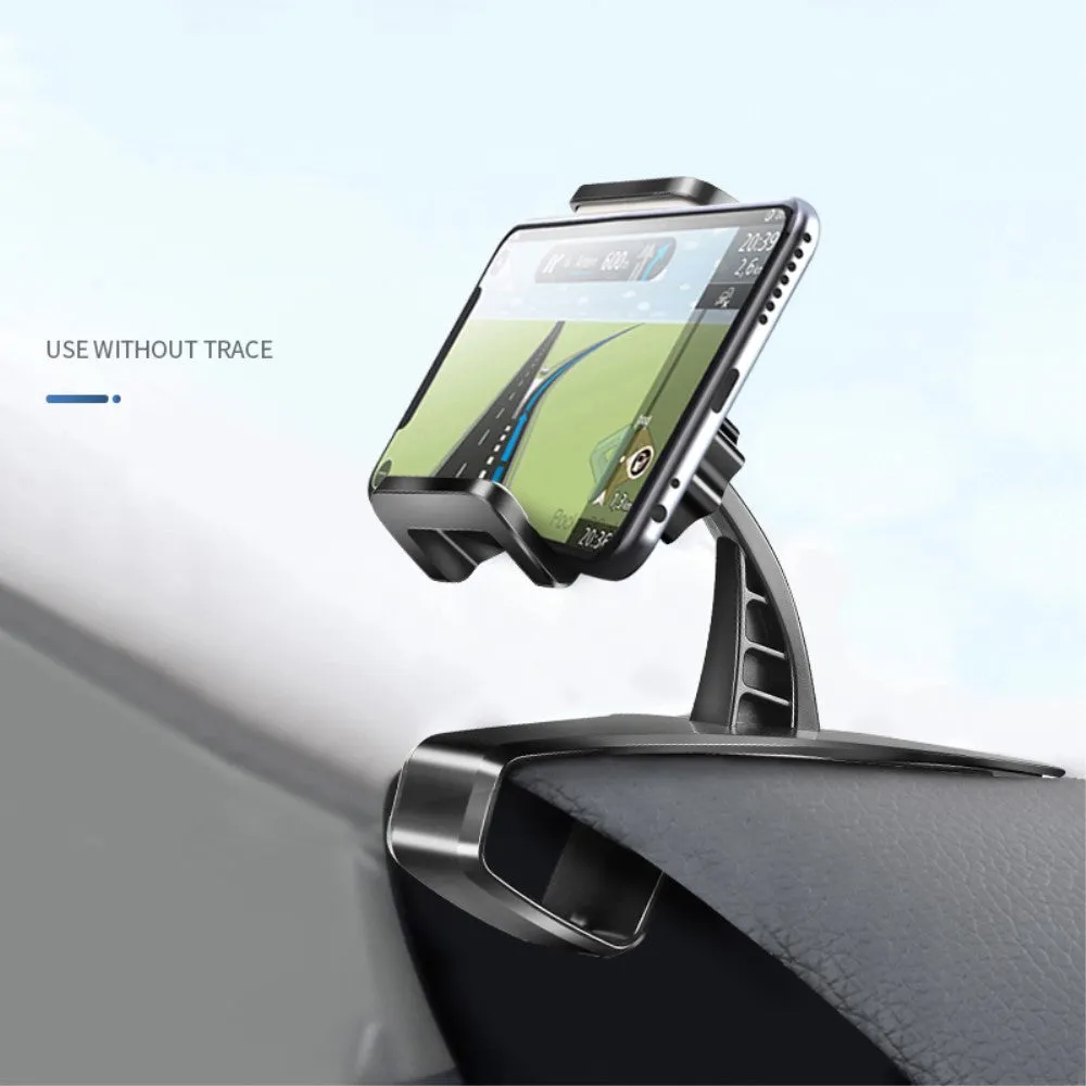 3 in 1 Car GPS Smartphone Holder: Dashboard / Visor Clamp   AC Grid Clip for Lava Iris 349 Sleek - Black