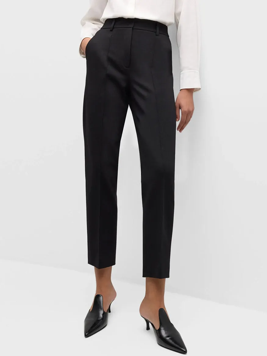 Akris Punto Elements Ferry Tapered Jersey Pants in Black