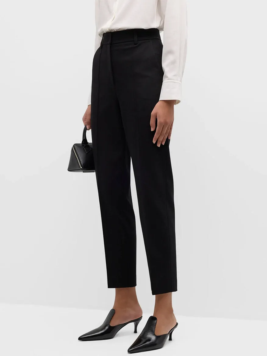 Akris Punto Elements Ferry Tapered Jersey Pants in Black