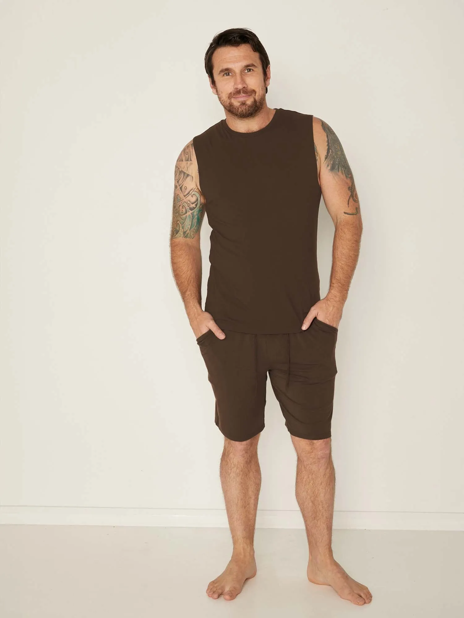 Bamboo Men's Casual Shorts - Cocoa