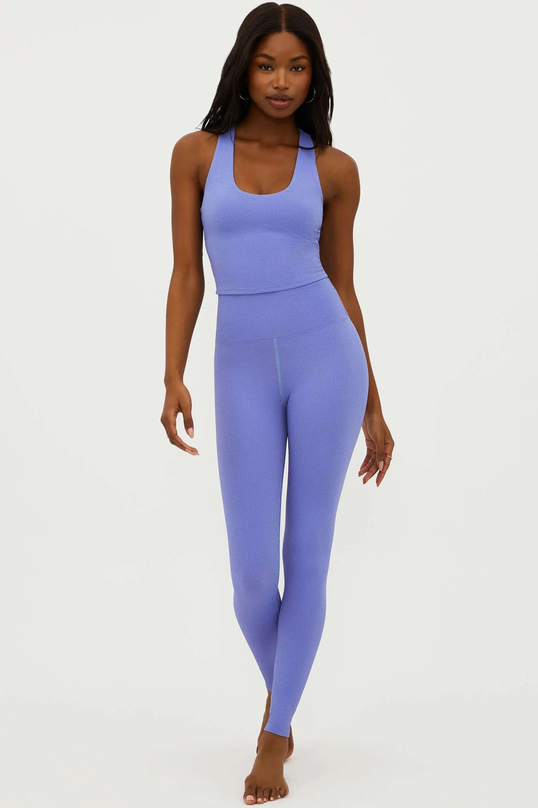 Beach Riot Women's Piper Leggings - Periwinkle Blue Waffle