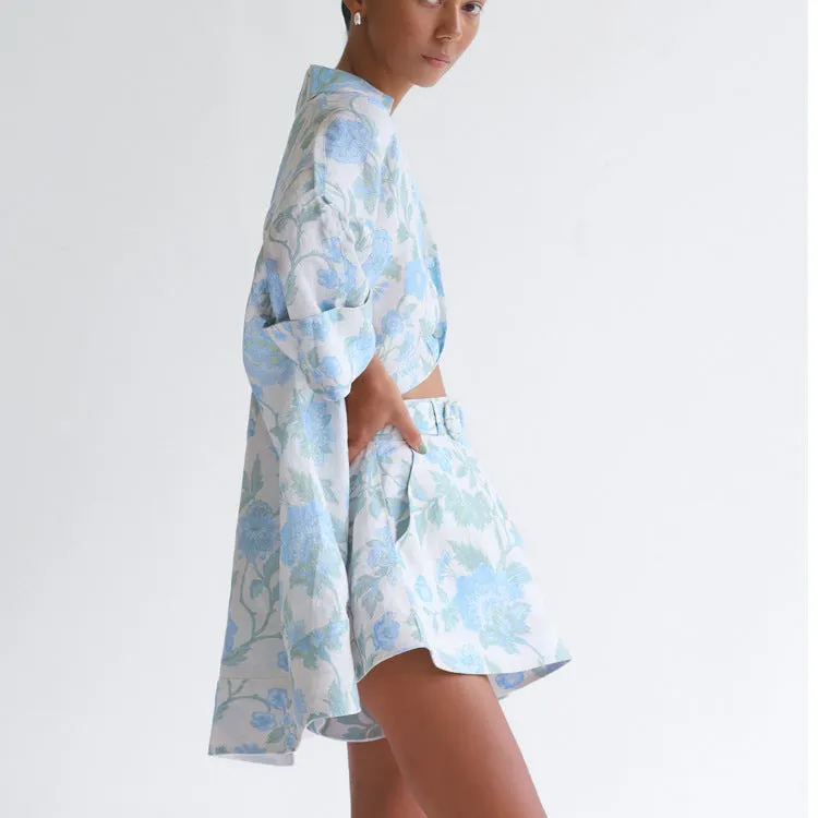 Casual baby blue  set