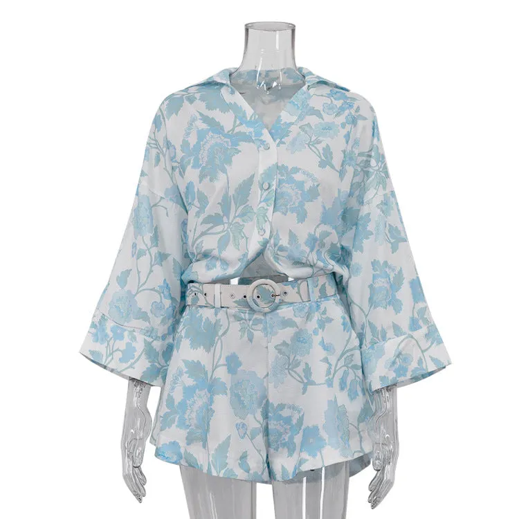 Casual baby blue  set