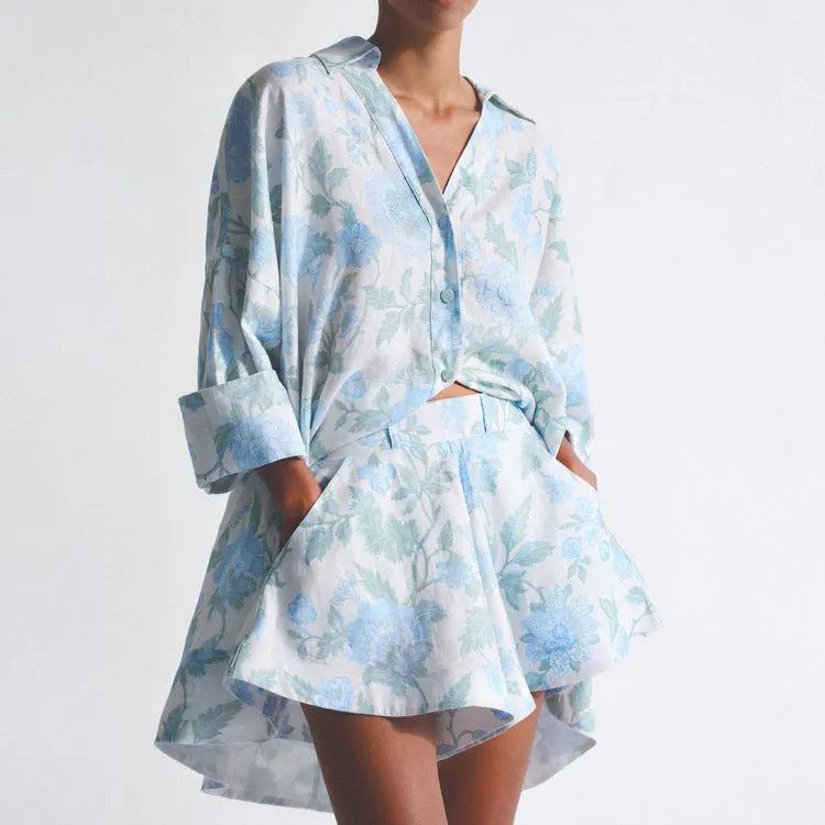 Casual baby blue  set