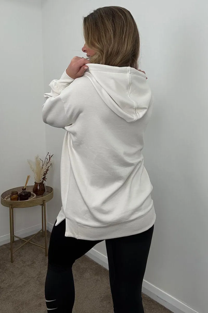 Ex Chain Store Super Soft Off White Hoodie