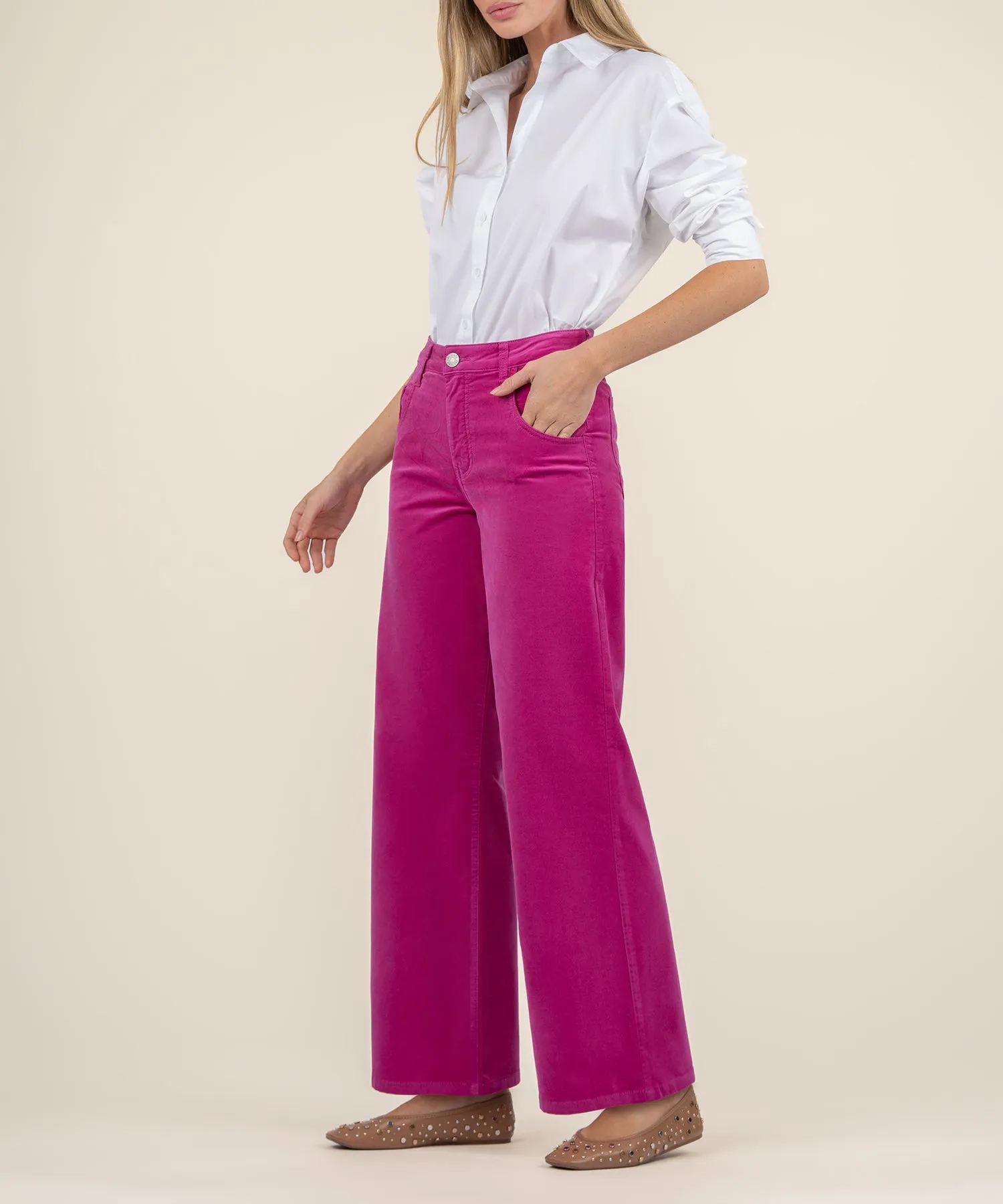 Jean Velvet High Rise Flare