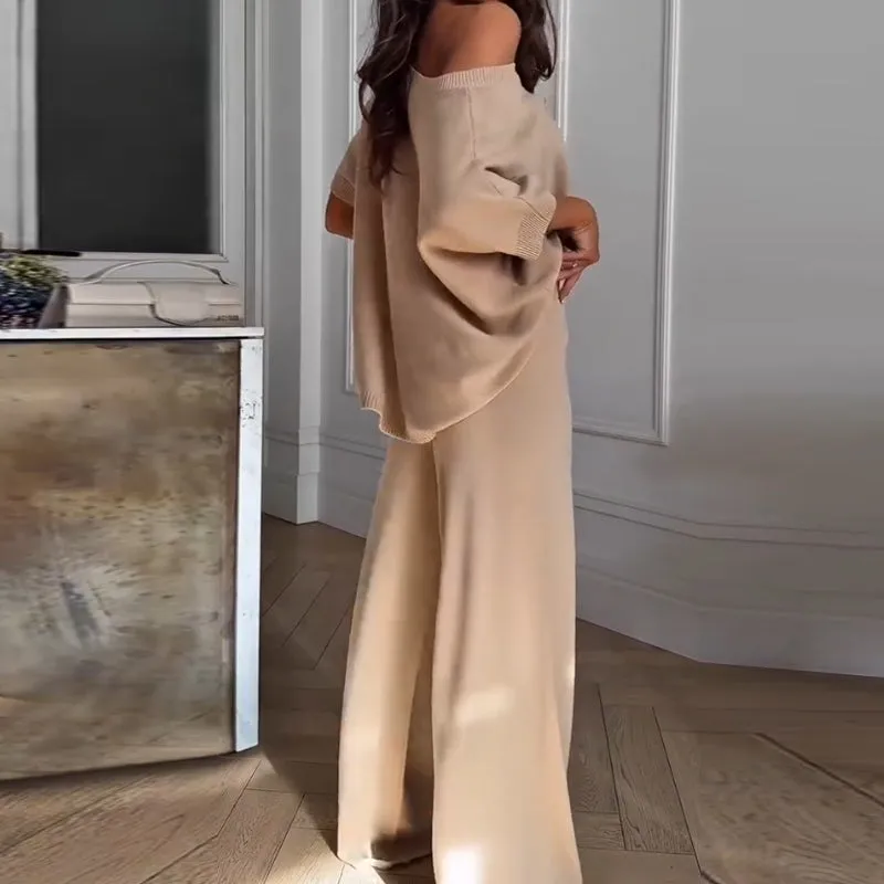 💕Limited Sale 25% OFF💕Women’s Casual One Shoulder Top & Pants Two-Piece Set