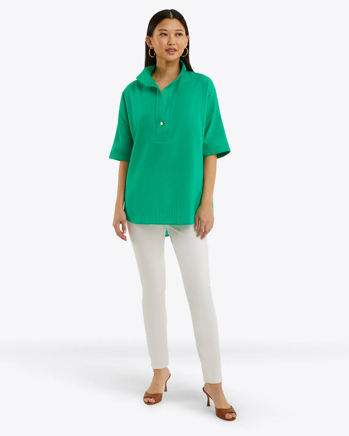 Logan Top in Cotton Dobby