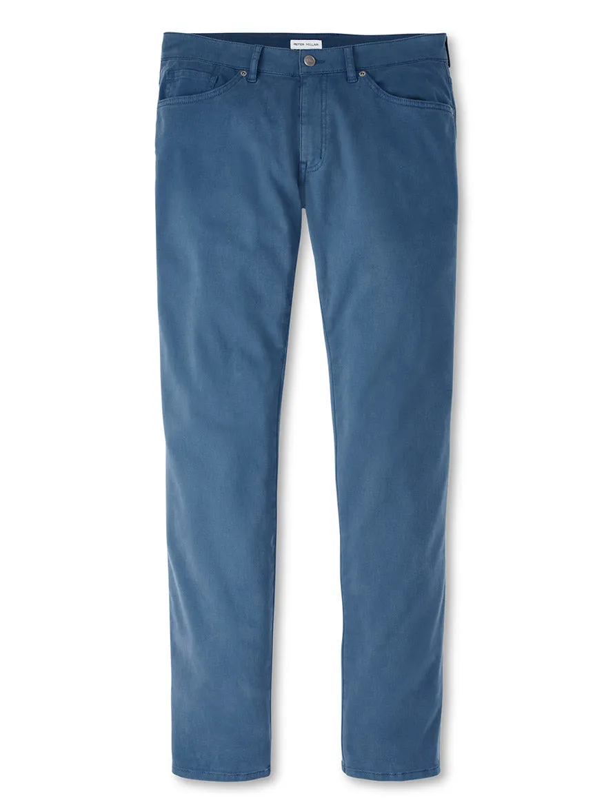 Peter Millar Signature Sateen Five-Pocket Pant in Navy