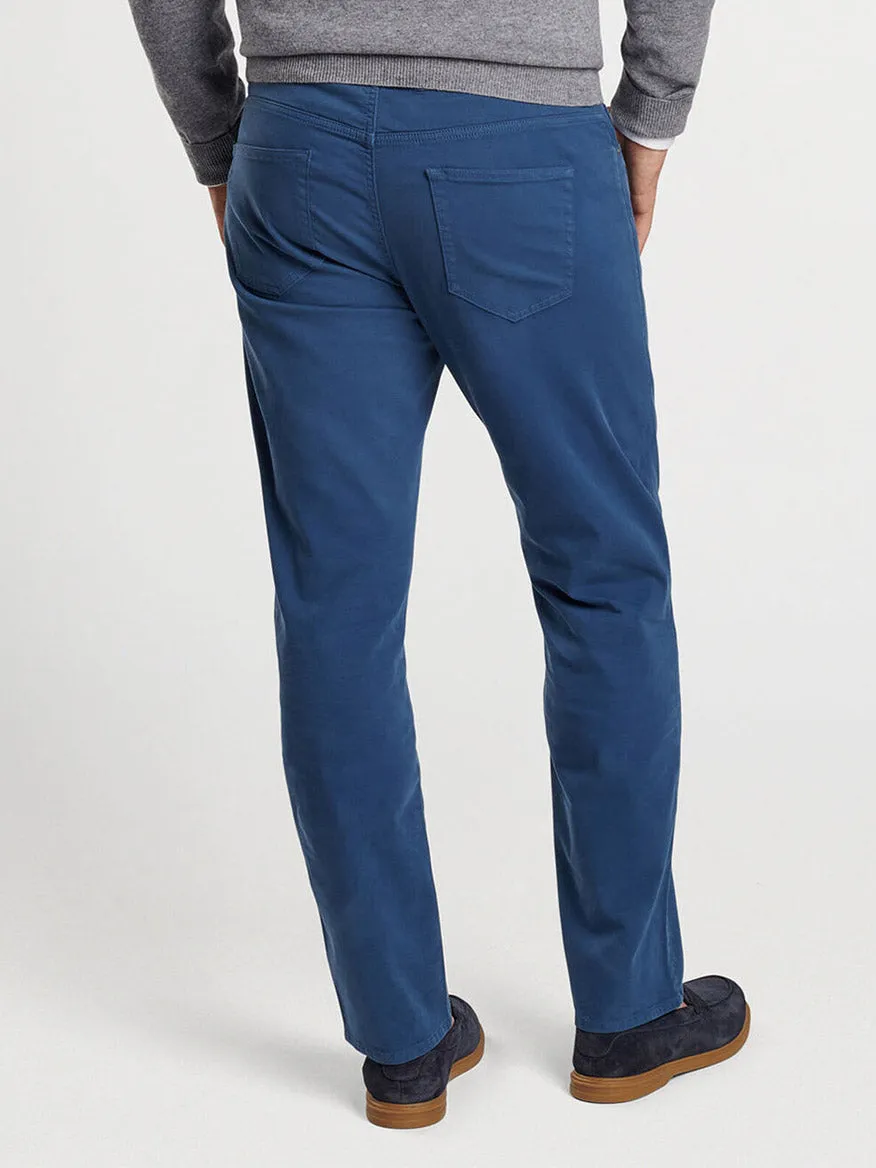 Peter Millar Signature Sateen Five-Pocket Pant in Navy