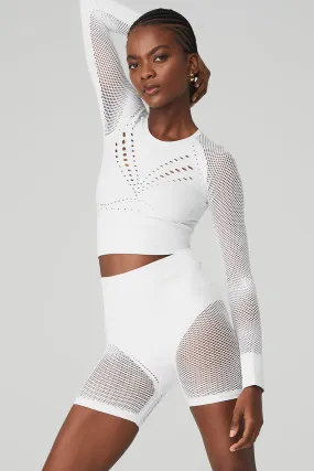 Seamless Open Air Long Sleeve - White