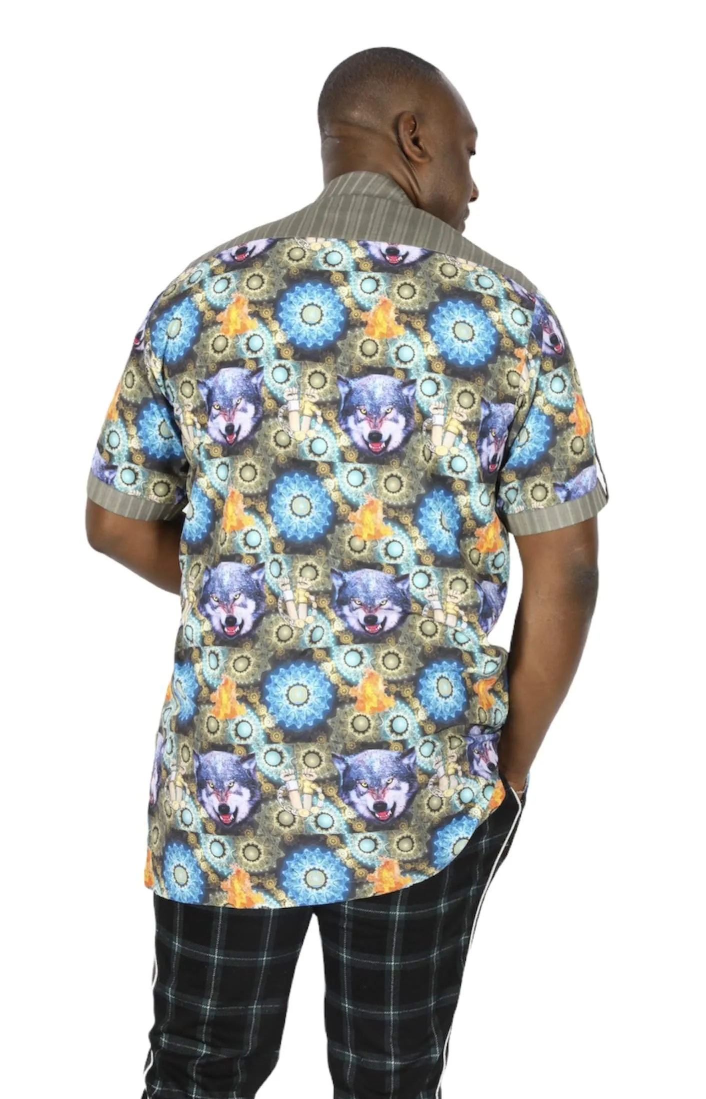 Short Sleeve African Wolf Shirt