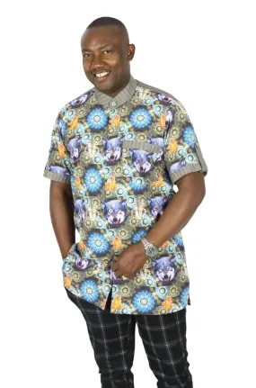 Short Sleeve African Wolf Shirt