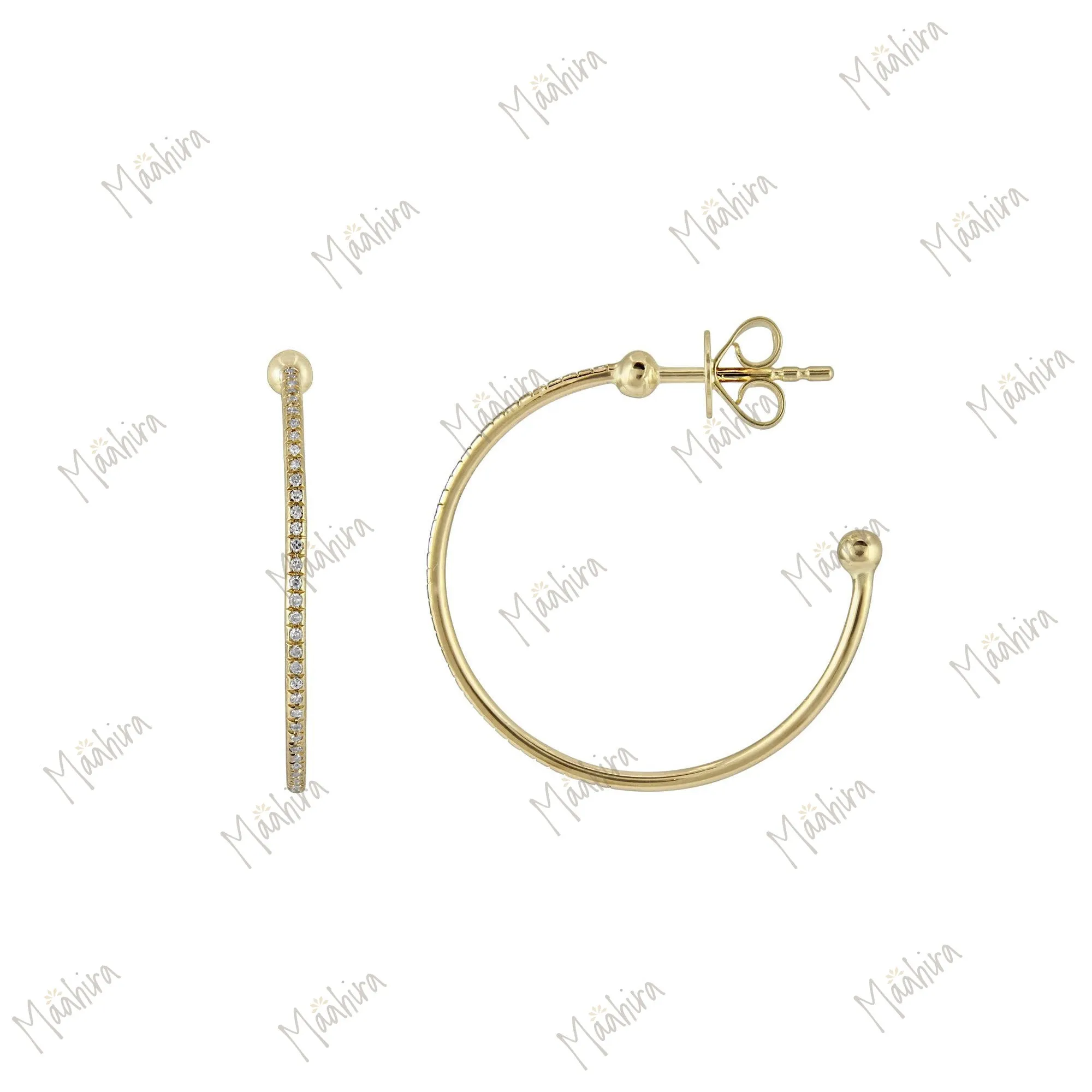 Sleek Golden Hoop Earring