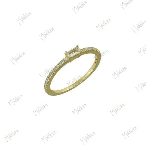 Sleek White Topaz Ring