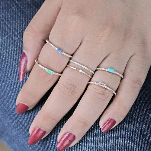 Sleek White Topaz Ring