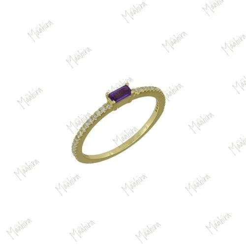 Sleek White Topaz Ring