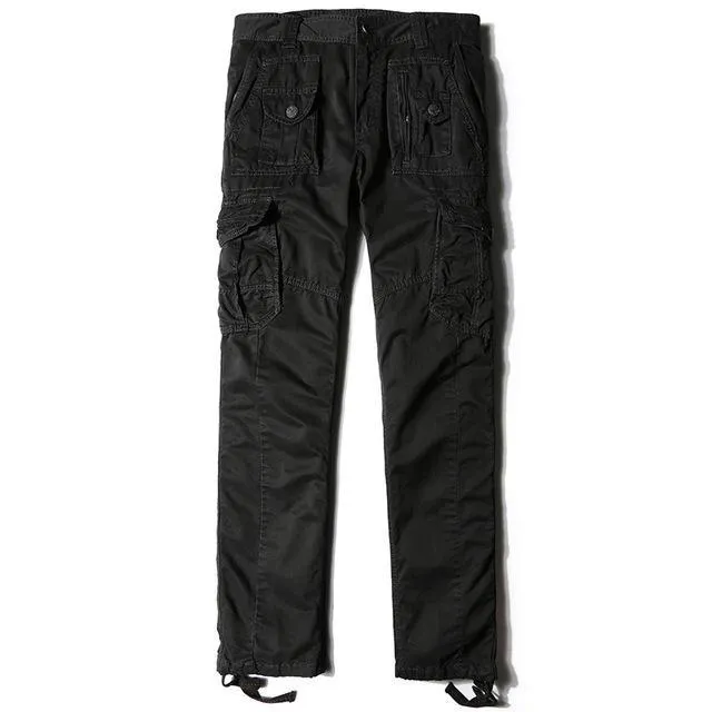 Solid Military Cargo Pants
