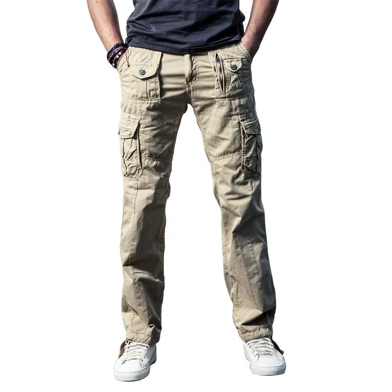 Solid Military Cargo Pants