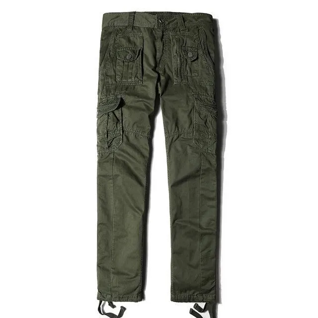 Solid Military Cargo Pants