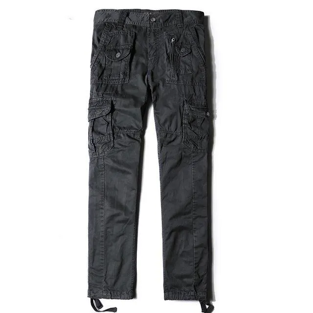Solid Military Cargo Pants