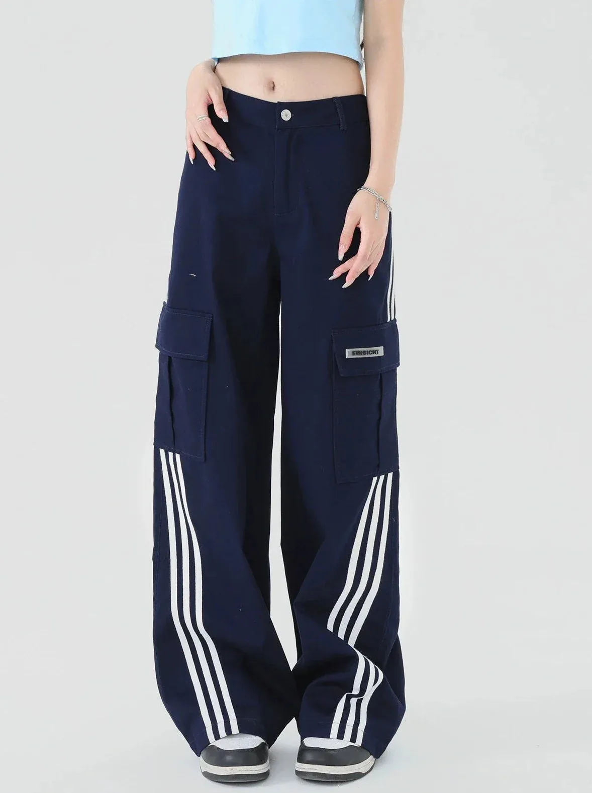 Straight Pants Casual Style Border