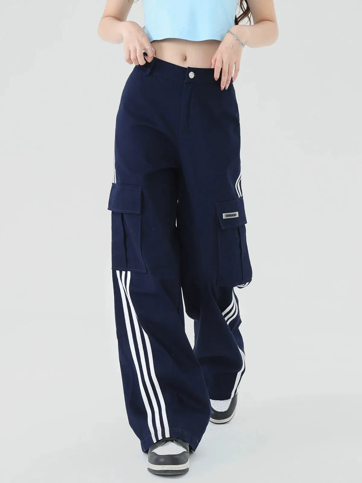 Straight Pants Casual Style Border