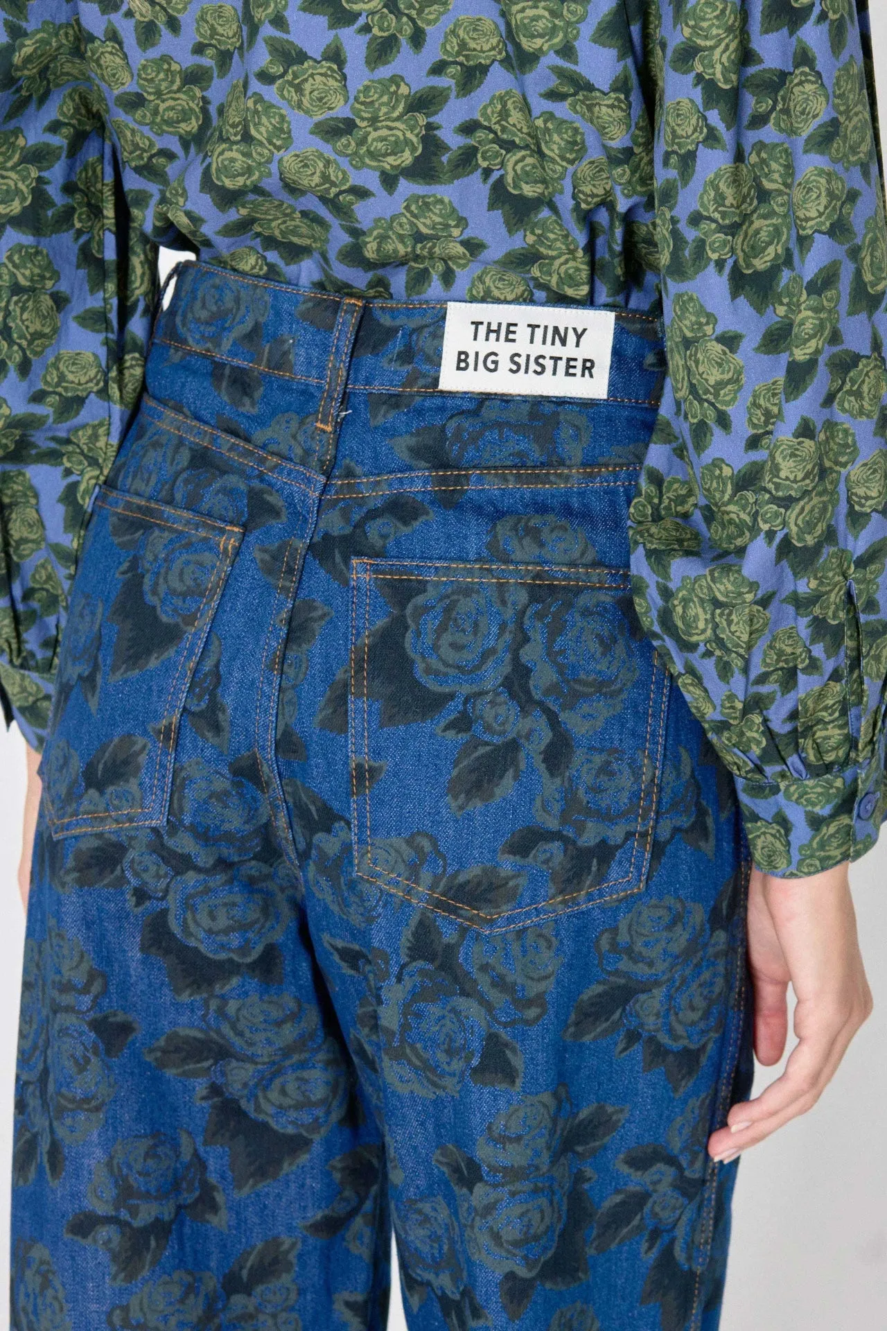 Tiny Big Sister | Berta Roses Print Denim